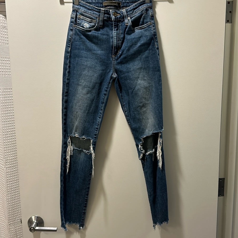 Joe’s Jeans High Waisted Ripped Knee Jeans